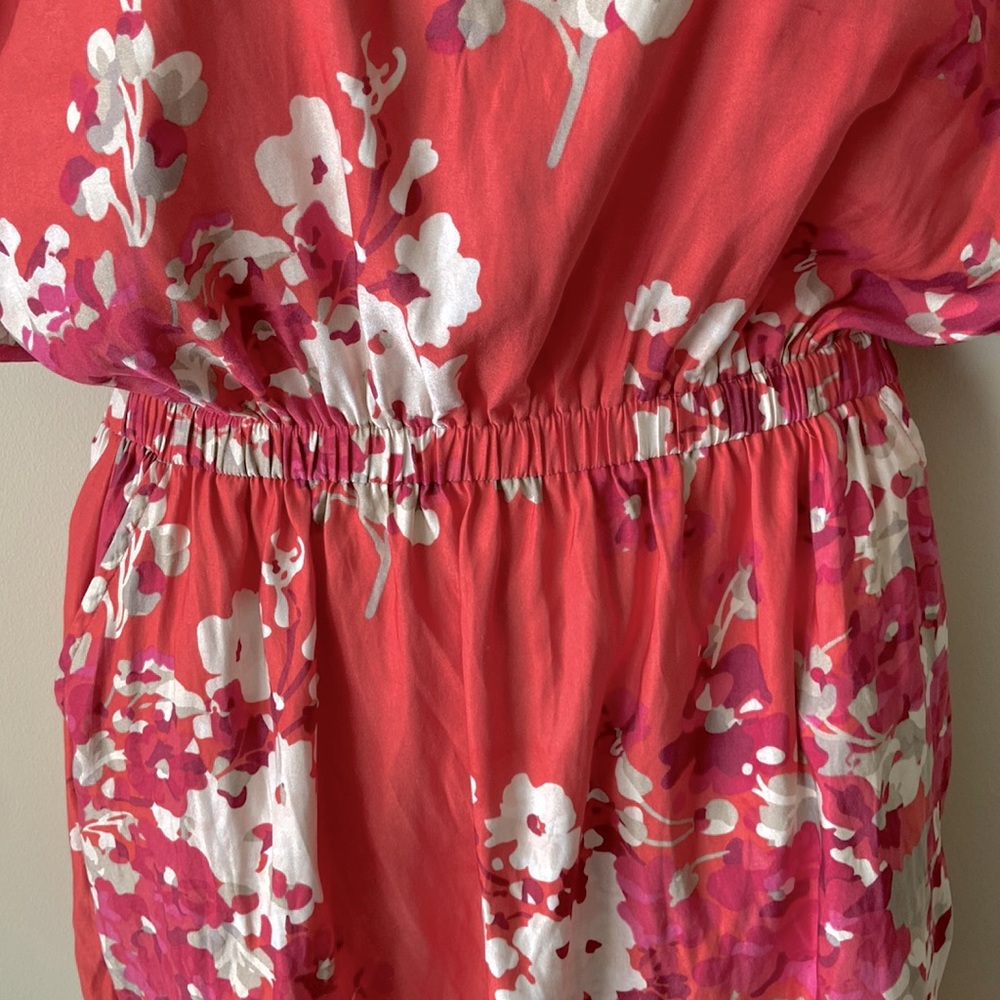 Express Floral pocket elastic waists mini dress S floral - Picture 2 of 5
